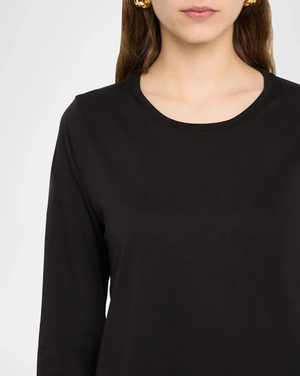 Eileen Fisher Round-Neck Long-Sleeve Tee | Thumbnail 5 Eileen Fisher Round-Neck Long-Sleeve Tee | Thumbnail 5
