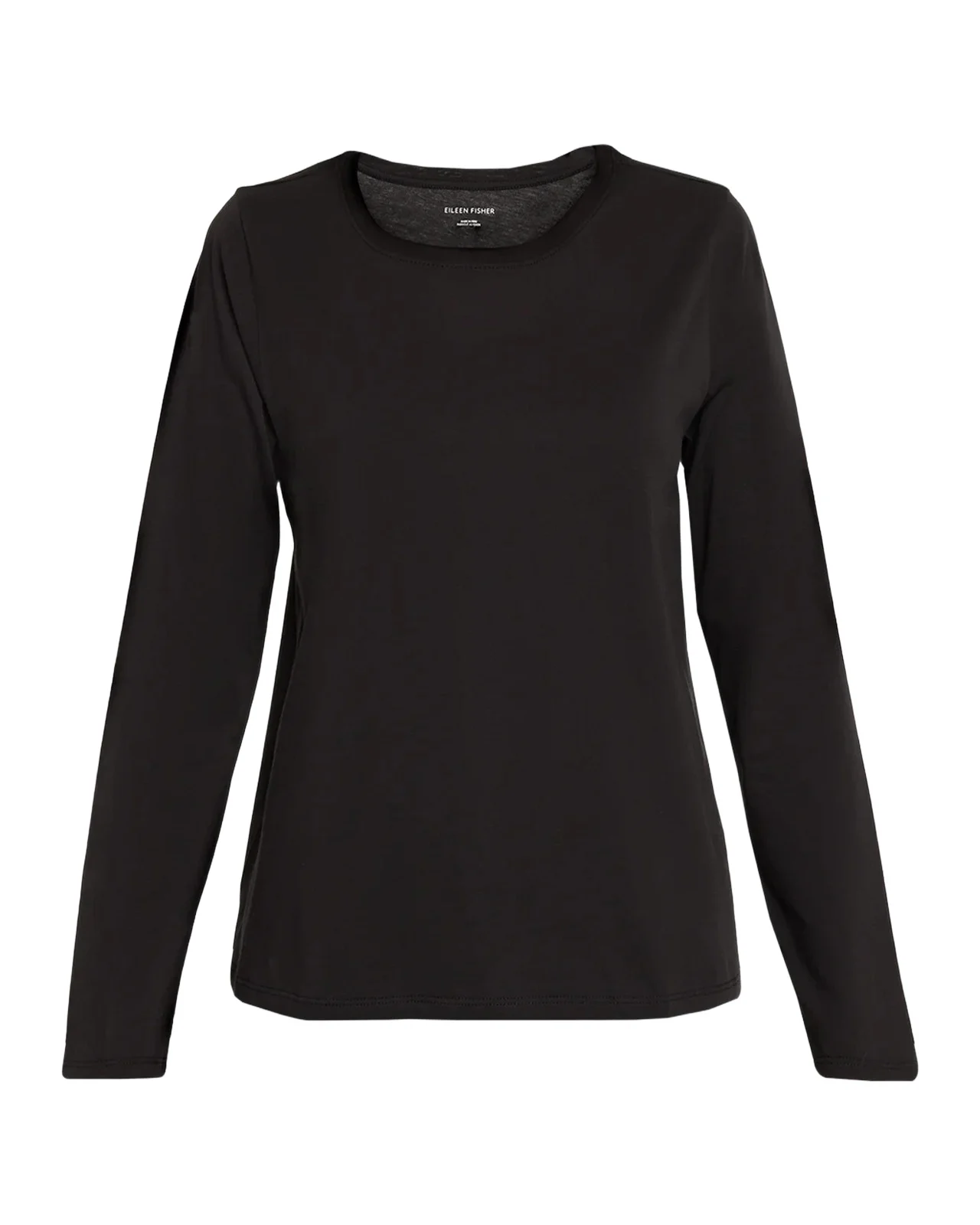 Eileen Fisher Round-Neck Long-Sleeve Tee