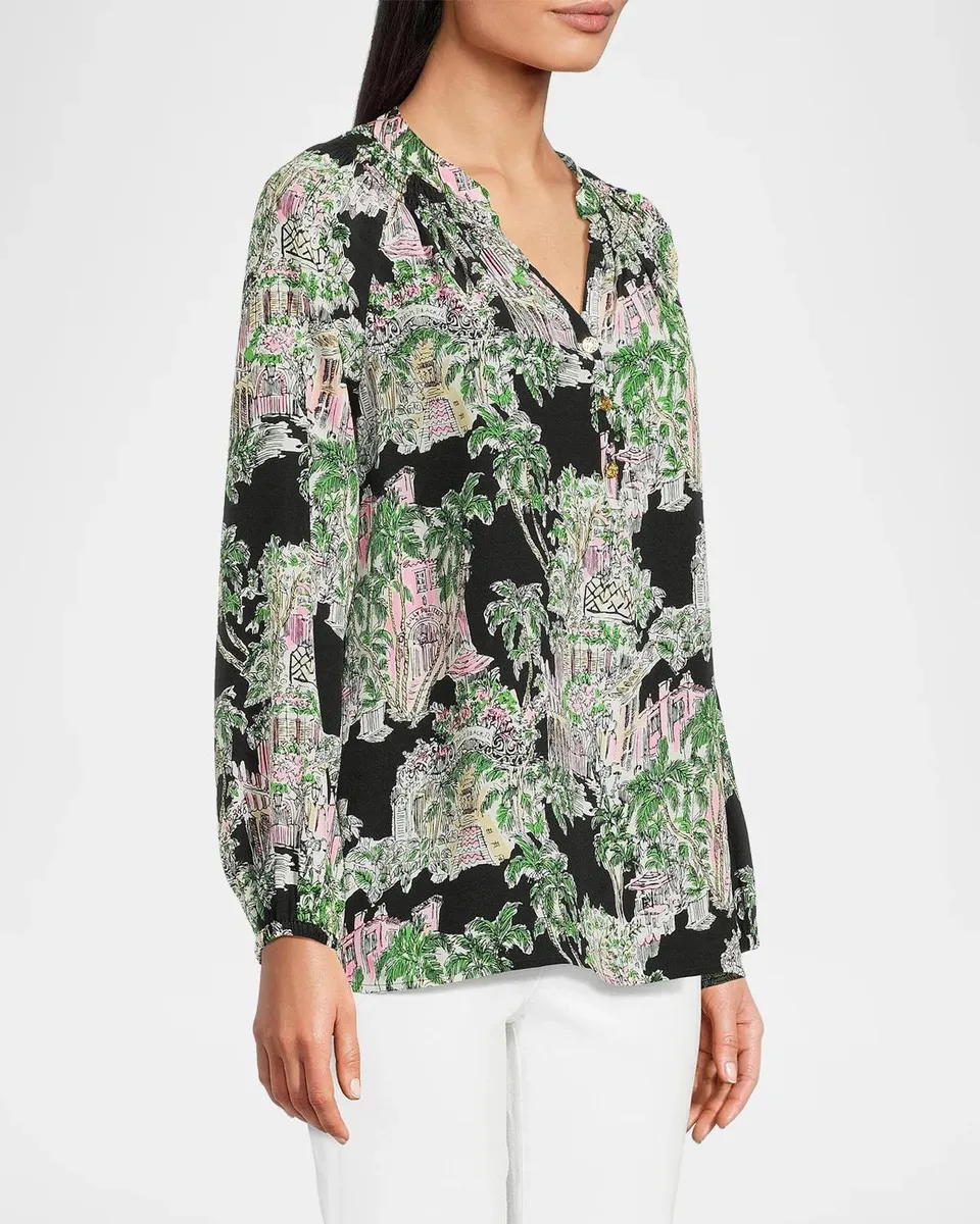 Lilly Pulitzer Elsa Silk Blouse | Thumbnail 6