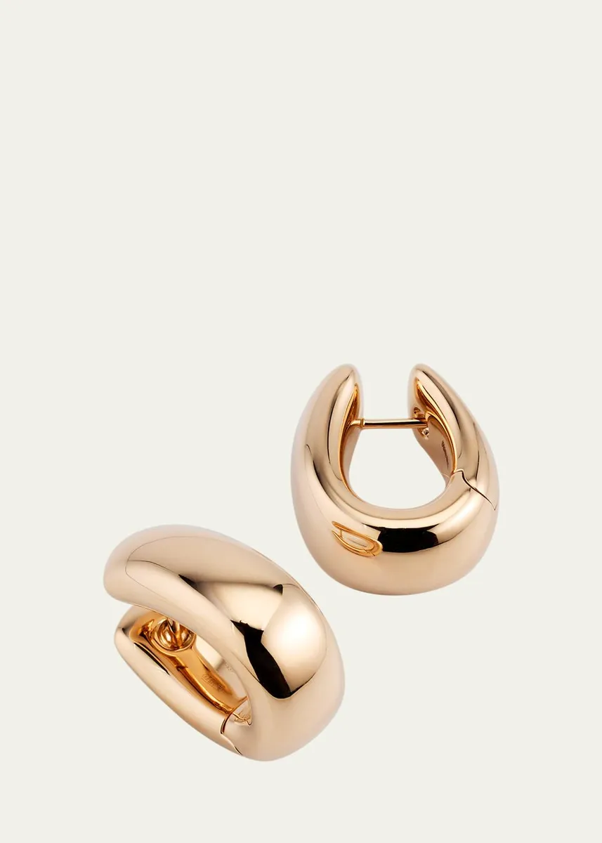 Pomellato Iconica 18k Rose Gold Huggie Hoop Earrings | Thumbnail 3 Pomellato Iconica 18k Rose Gold Huggie Hoop Earrings | Thumbnail 3