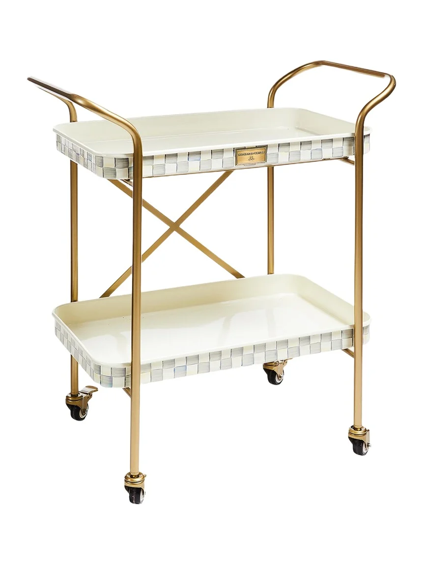 Sterling Check 2-Tier Kitchen Cart Sterling Check 2-Tier Kitchen Cart