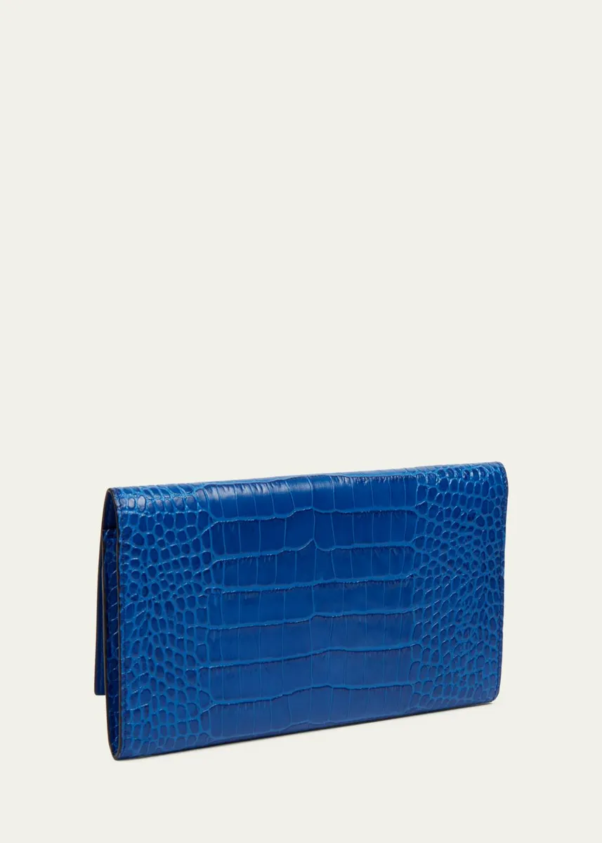 Smythson Marshall Travel Wallet in Mara Croc-Embossed Leather | Thumbnail 3 Smythson Marshall Travel Wallet in Mara Croc-Embossed Leather | Thumbnail 3