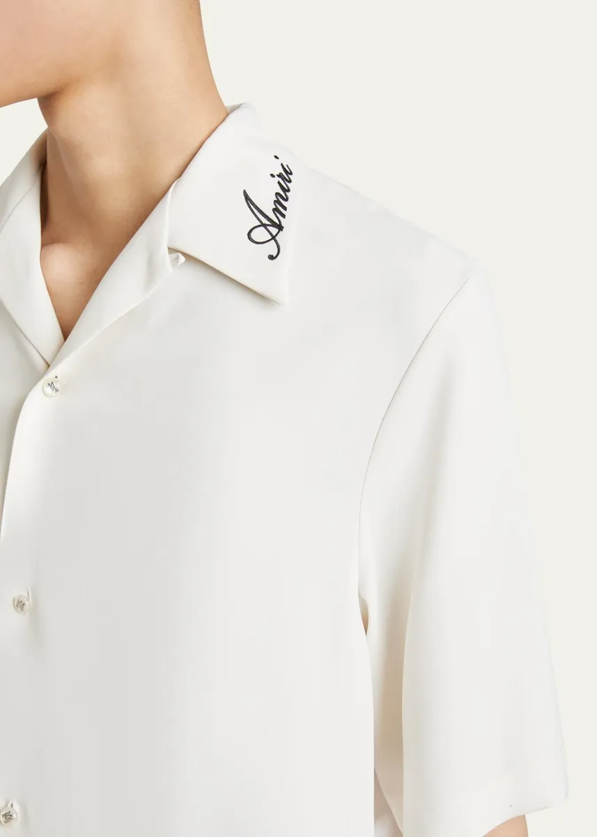 AMIRI Men's Brushed Polyester Camp Shirt | Thumbnail 5