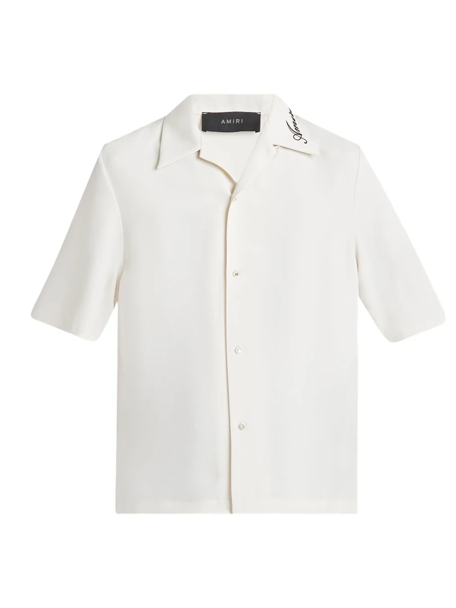AMIRI Men's Brushed Polyester Camp Shirt