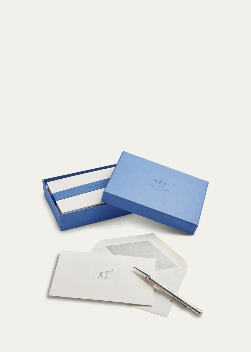 Smythson Elephant Note Cards, Set of 10 | Thumbnail 3