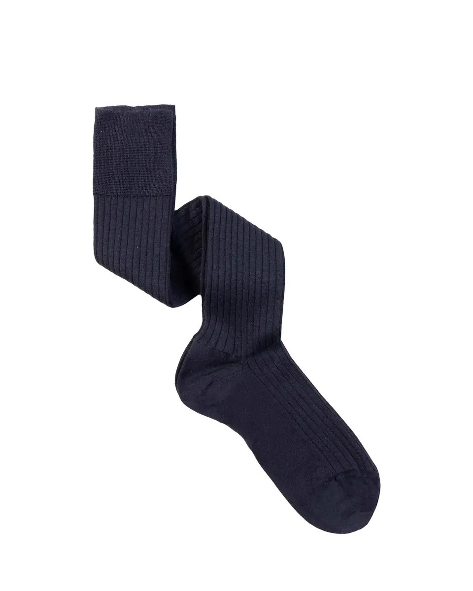 Sozzi Calze Men's Cashmere and Silk Ribbed Over-Calf Socks | Thumbnail 2 Sozzi Calze Men's Cashmere and Silk Ribbed Over-Calf Socks | Thumbnail 2