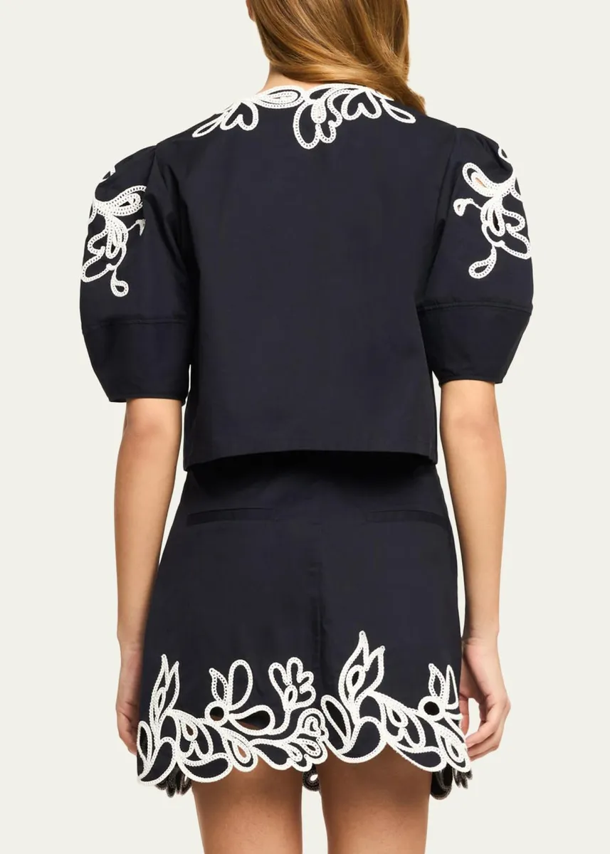 Cinq à Sept Bellara Embroidered Paisley Bloom Top | Thumbnail 3