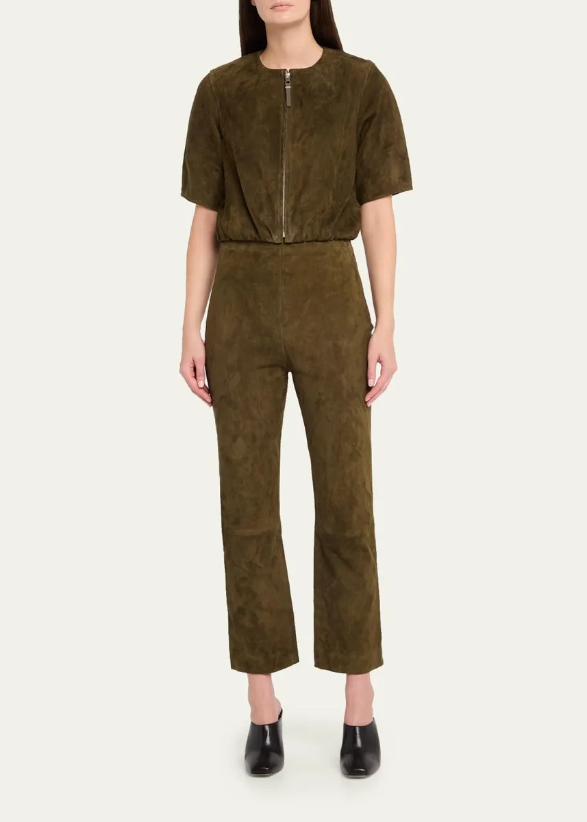 Simkhai Veda Cropped Vegan Suede Pants | Thumbnail 2 Simkhai Veda Cropped Vegan Suede Pants | Thumbnail 2