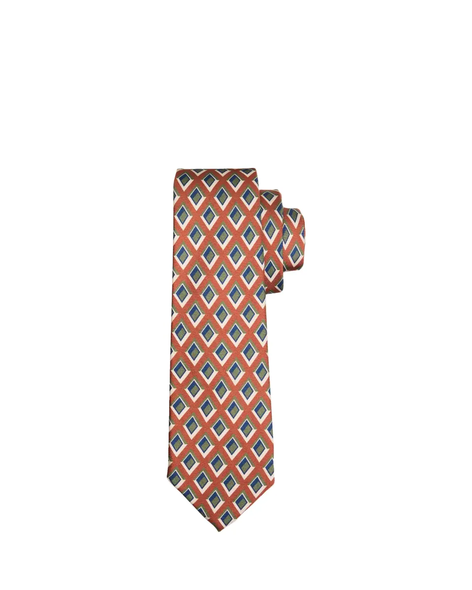 Kiton Men's Diamond-Pattern Silk Sevenfold Tie | Thumbnail 2 Kiton Men's Diamond-Pattern Silk Sevenfold Tie | Thumbnail 2