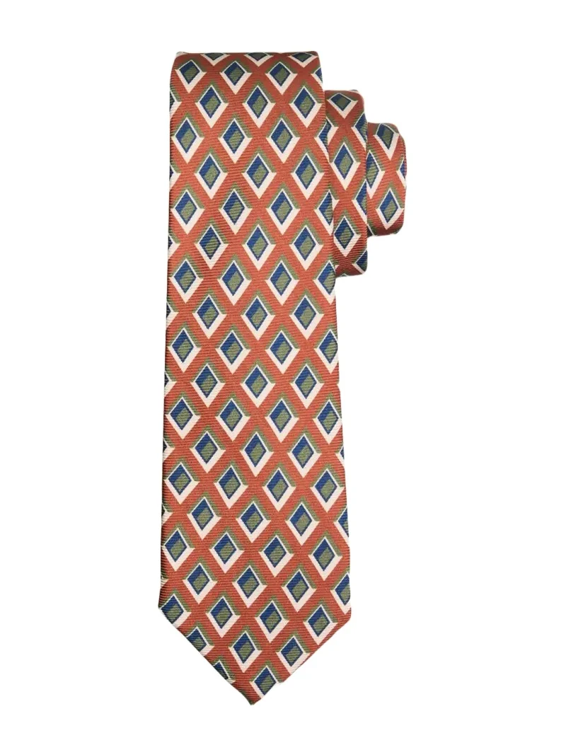 Kiton Men's Diamond-Pattern Silk Sevenfold Tie