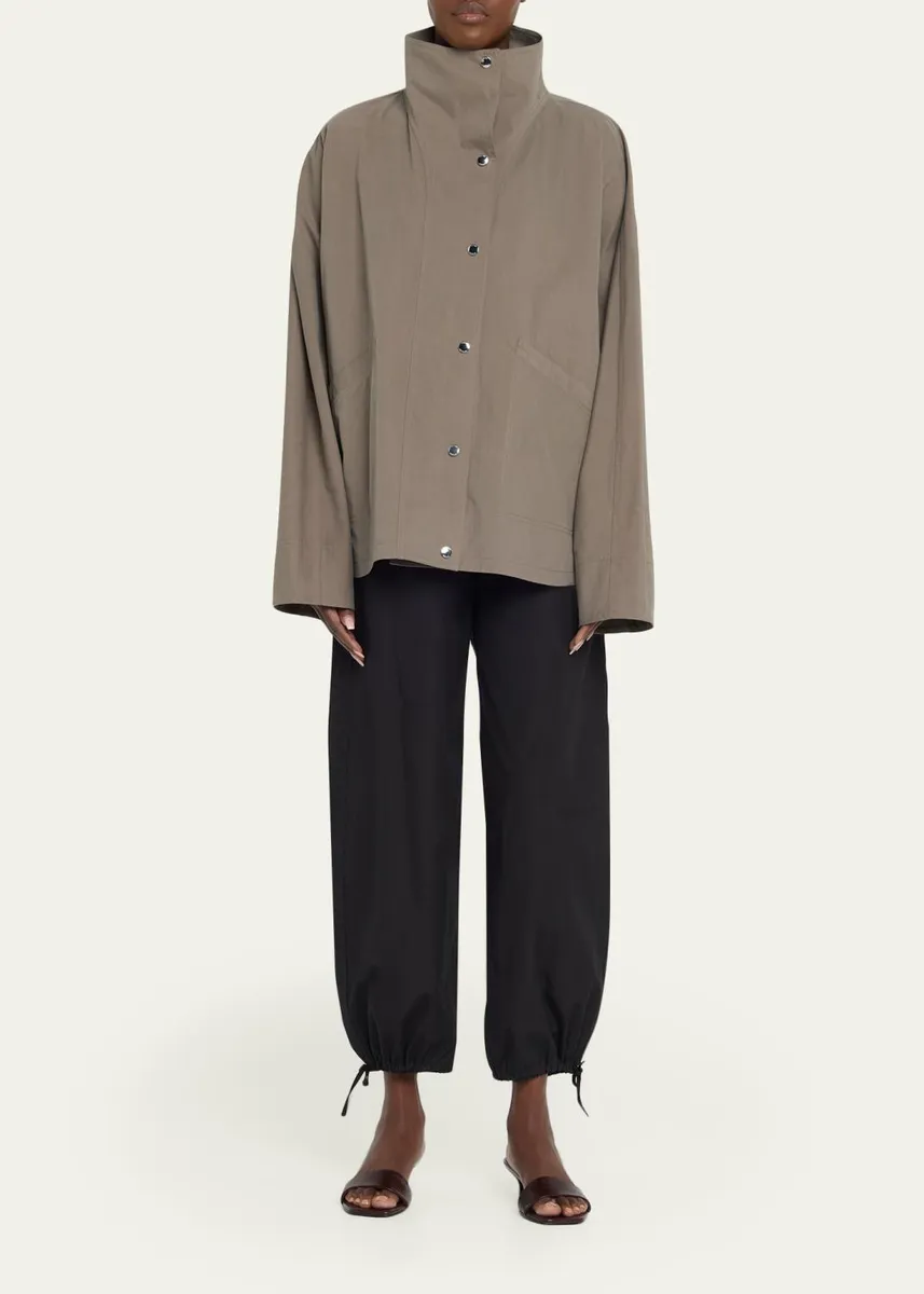 TOTEME Drawstring Cotton Balloon Pants | Thumbnail 2 TOTEME Drawstring Cotton Balloon Pants | Thumbnail 2