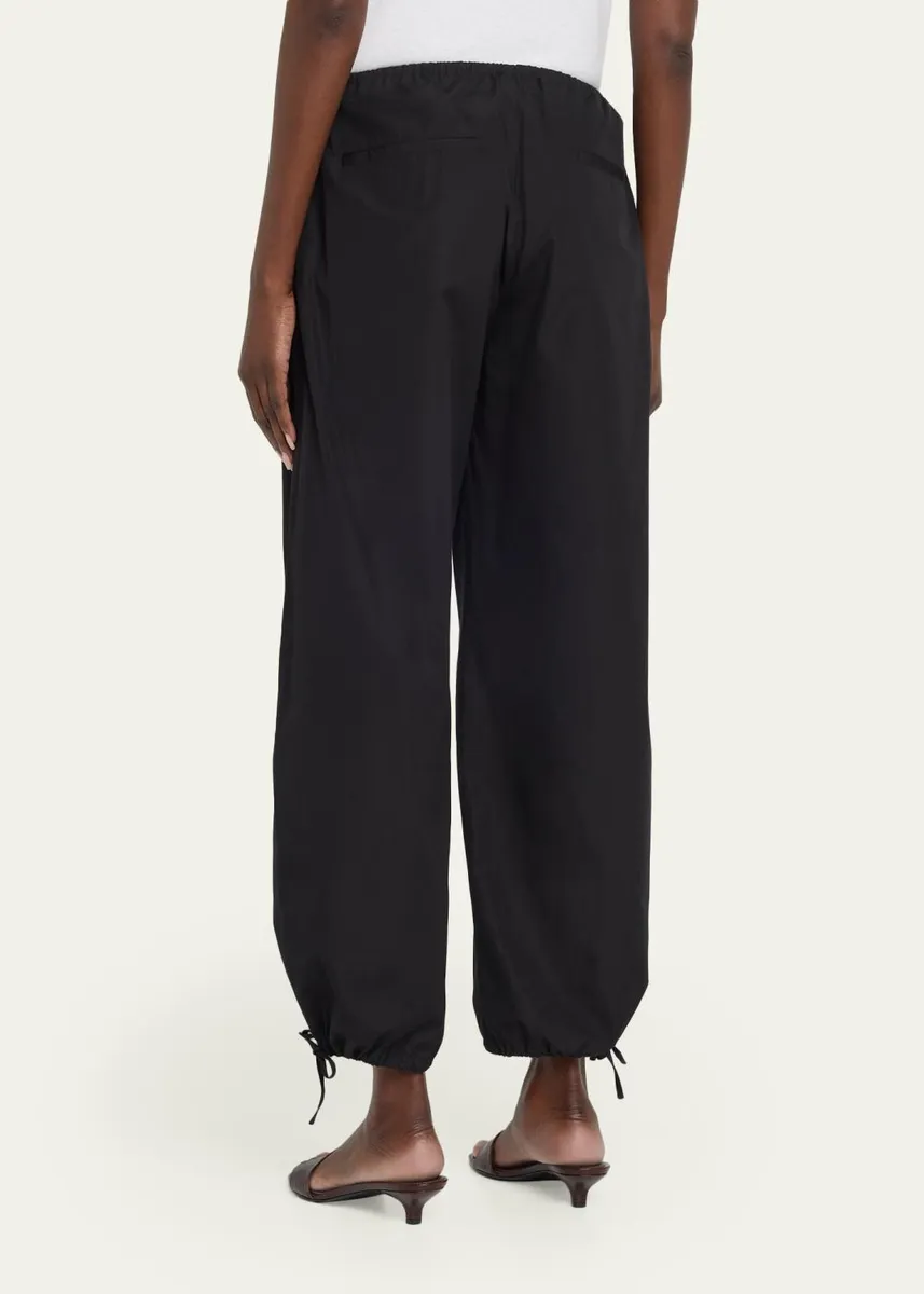 TOTEME Drawstring Cotton Balloon Pants | Thumbnail 3 TOTEME Drawstring Cotton Balloon Pants | Thumbnail 3