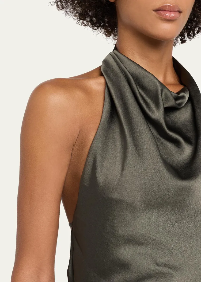 Simkhai Reannon Satin Halter Dress | Thumbnail 5 Simkhai Reannon Satin Halter Dress | Thumbnail 5