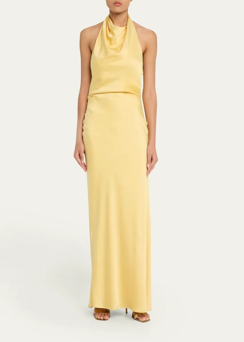 Simkhai Reannon Satin Halter Dress | Thumbnail 6 Simkhai Reannon Satin Halter Dress | Thumbnail 6