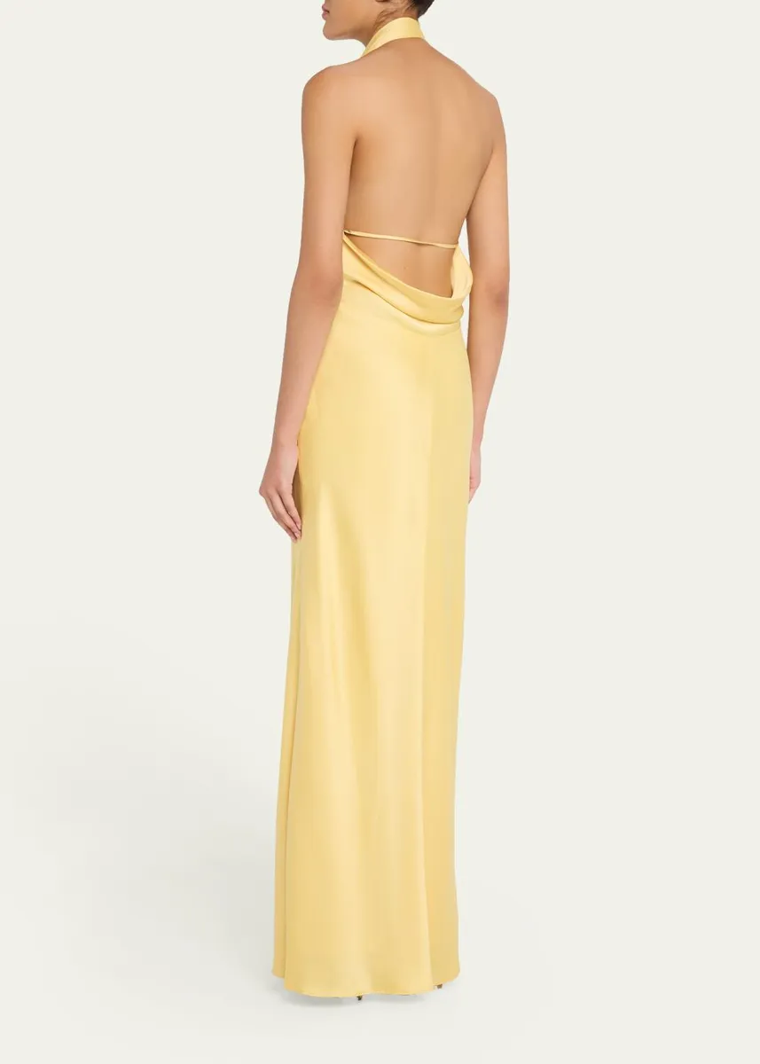 Simkhai Reannon Satin Halter Dress | Thumbnail 7 Simkhai Reannon Satin Halter Dress | Thumbnail 7