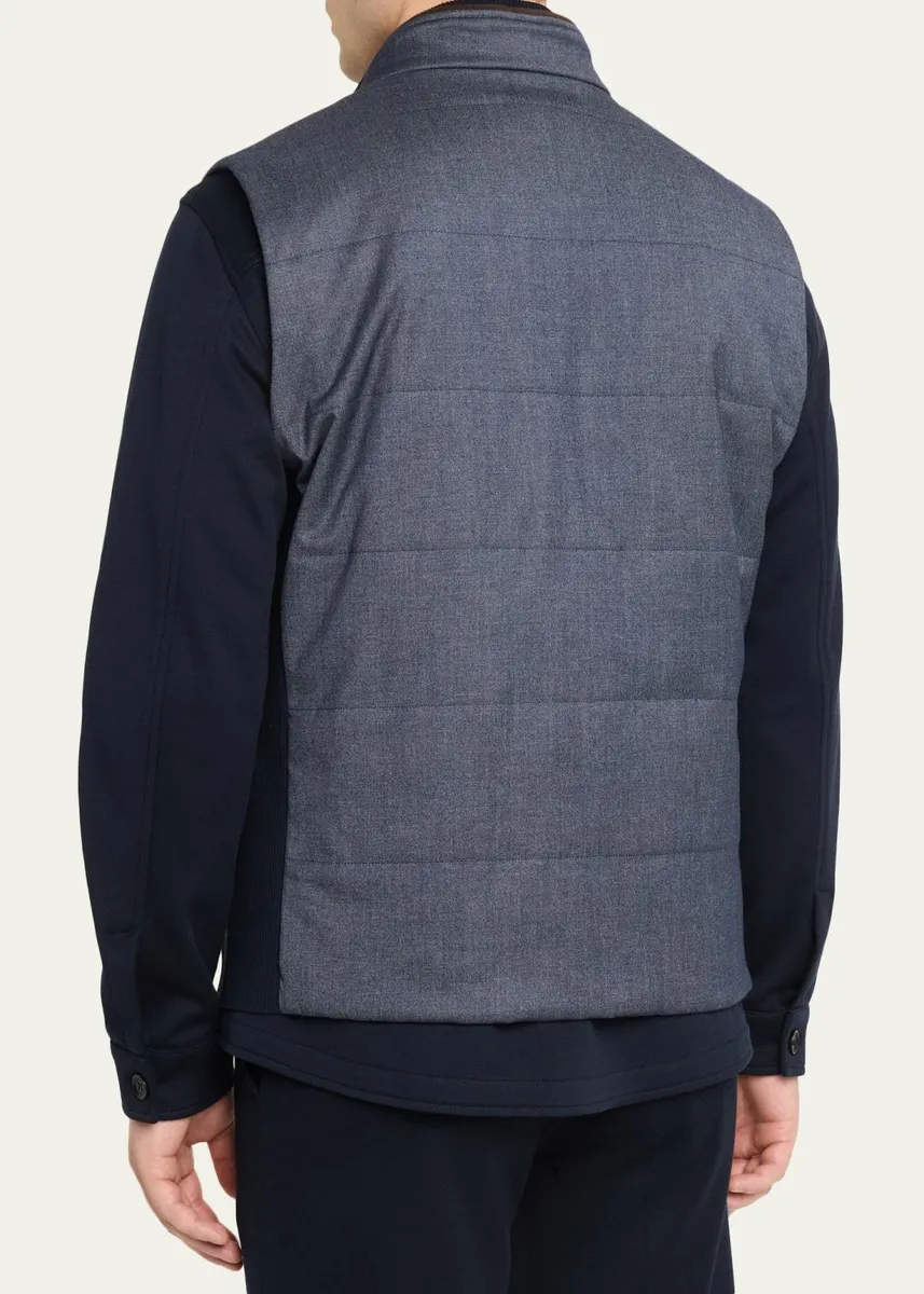 Baldassari Men's Arena Vest with Knit Inserts | Thumbnail 3 Baldassari Men's Arena Vest with Knit Inserts | Thumbnail 3