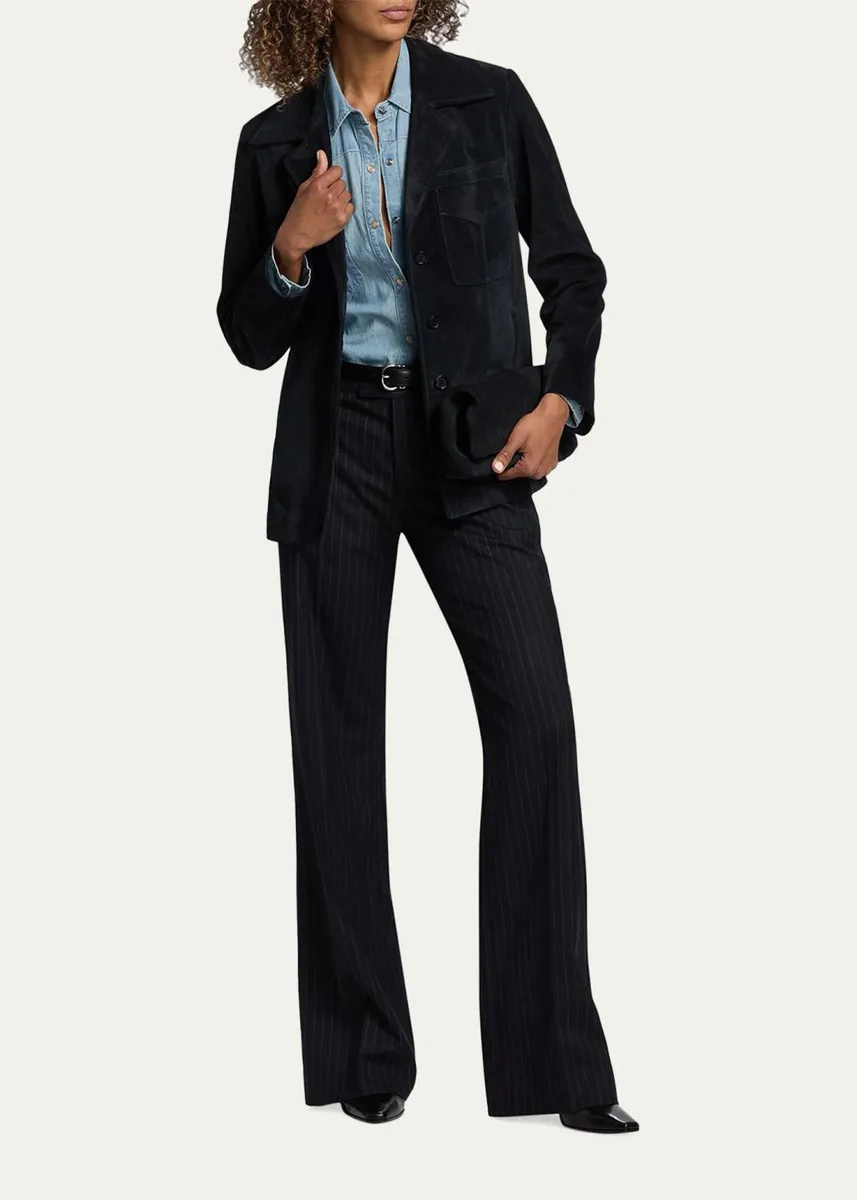 Nili Lotan Dominic Calfskin Suede Jacket | Thumbnail 2 Nili Lotan Dominic Calfskin Suede Jacket | Thumbnail 2