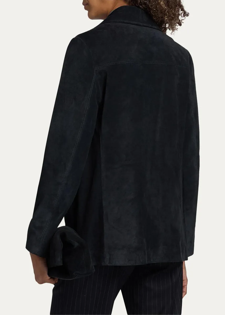 Nili Lotan Dominic Calfskin Suede Jacket | Thumbnail 3 Nili Lotan Dominic Calfskin Suede Jacket | Thumbnail 3