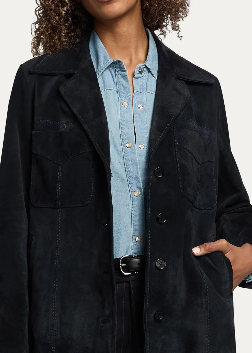 Nili Lotan Dominic Calfskin Suede Jacket | Thumbnail 5 Nili Lotan Dominic Calfskin Suede Jacket | Thumbnail 5