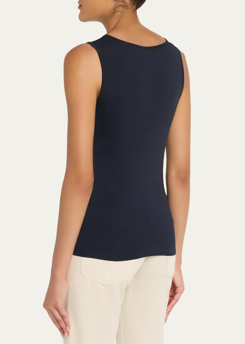 MAJESTIC FILATURES Bateau-Neck Stretch Jersey Tank Top | Thumbnail 3 MAJESTIC FILATURES Bateau-Neck Stretch Jersey Tank Top | Thumbnail 3