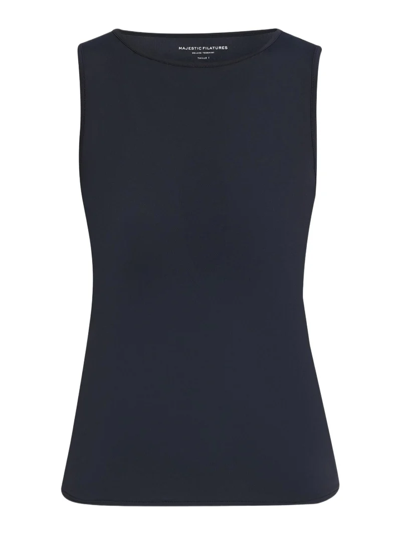 Bateau-Neck Stretch Jersey Tank Top Bateau-Neck Stretch Jersey Tank Top