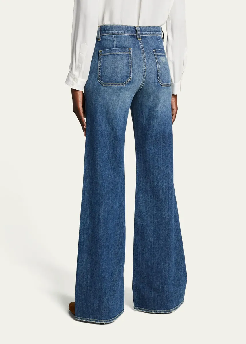 Nili Lotan Florence Denim Flare Jeans | Thumbnail 3