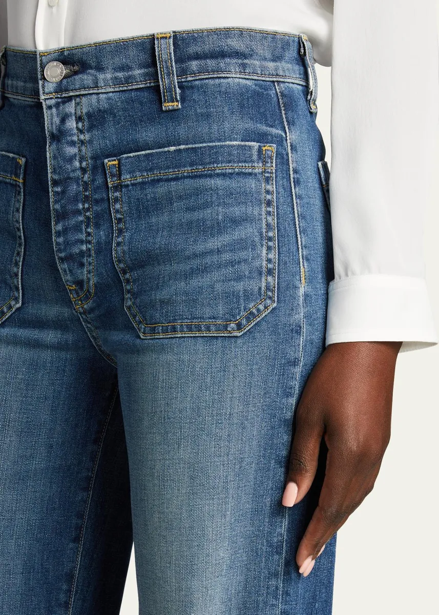 Nili Lotan Florence Denim Flare Jeans | Thumbnail 5