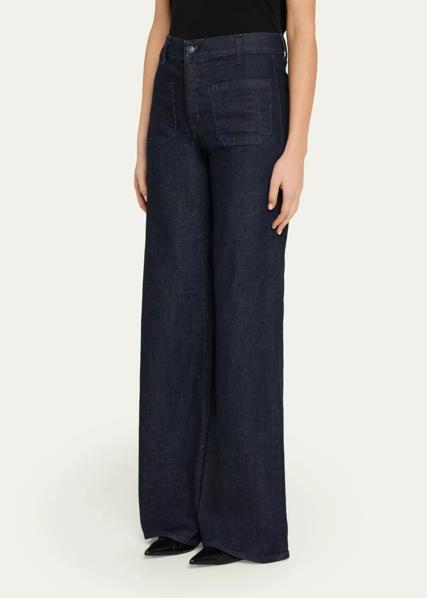 Nili Lotan Florence Denim Flare Jeans | Thumbnail 8