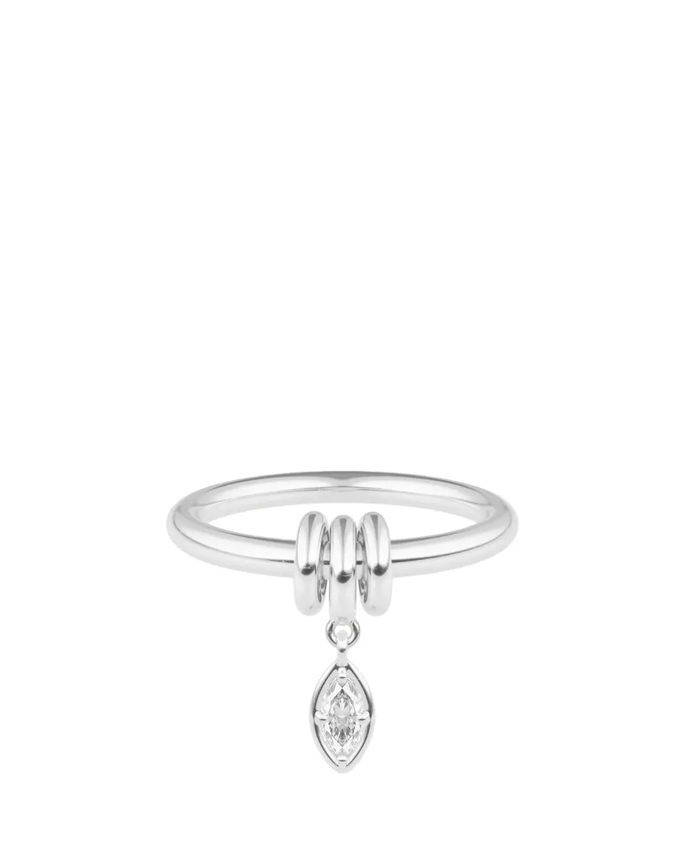 Spinelli Kilcollin Pia Marquise Diamond Sterling Silver Ring | Thumbnail 2