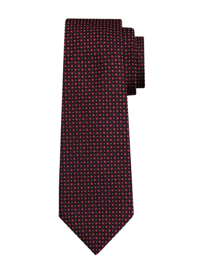 Kiton Men's Flower Silk Sevenfold Tie