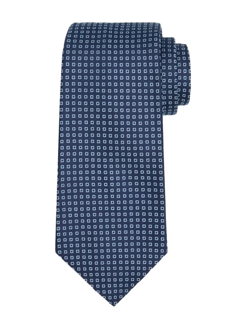 Kiton Men's Micro-Geometric Silk Sevenfold Tie