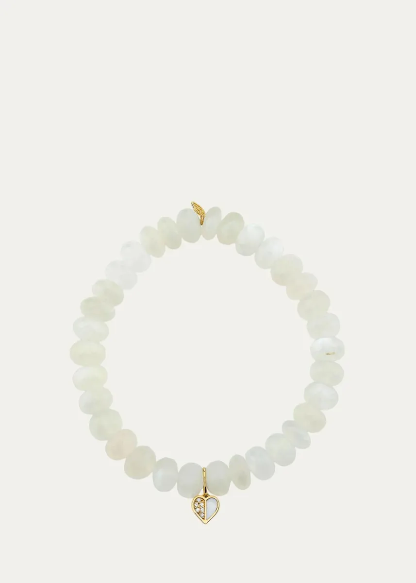 Sydney Evan 14K Half Heart Diamond and Mother-of-Pearl Bracelet | Thumbnail 2 Sydney Evan 14K Half Heart Diamond and Mother-of-Pearl Bracelet | Thumbnail 2