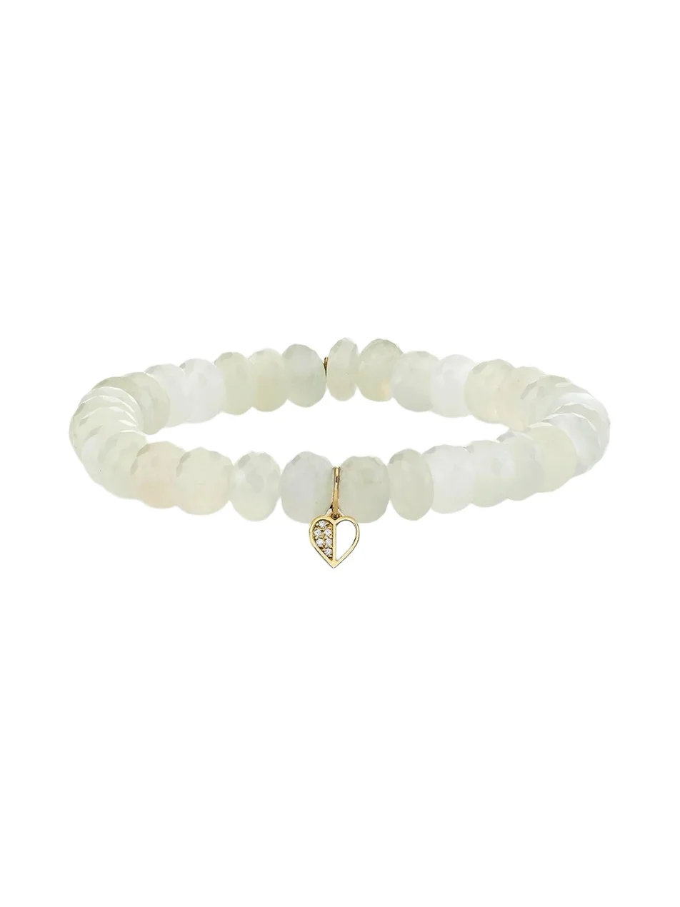 14K Half Heart Diamond and Mother-of-Pearl Bracelet 14K Half Heart Diamond and Mother-of-Pearl Bracelet