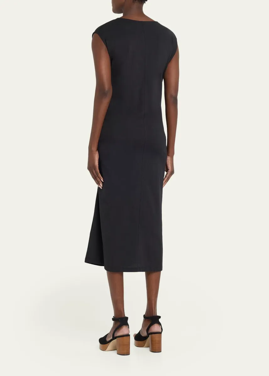 TOTEME Tie-Waist Cotton Jersey Dress | Thumbnail 3 TOTEME Tie-Waist Cotton Jersey Dress | Thumbnail 3