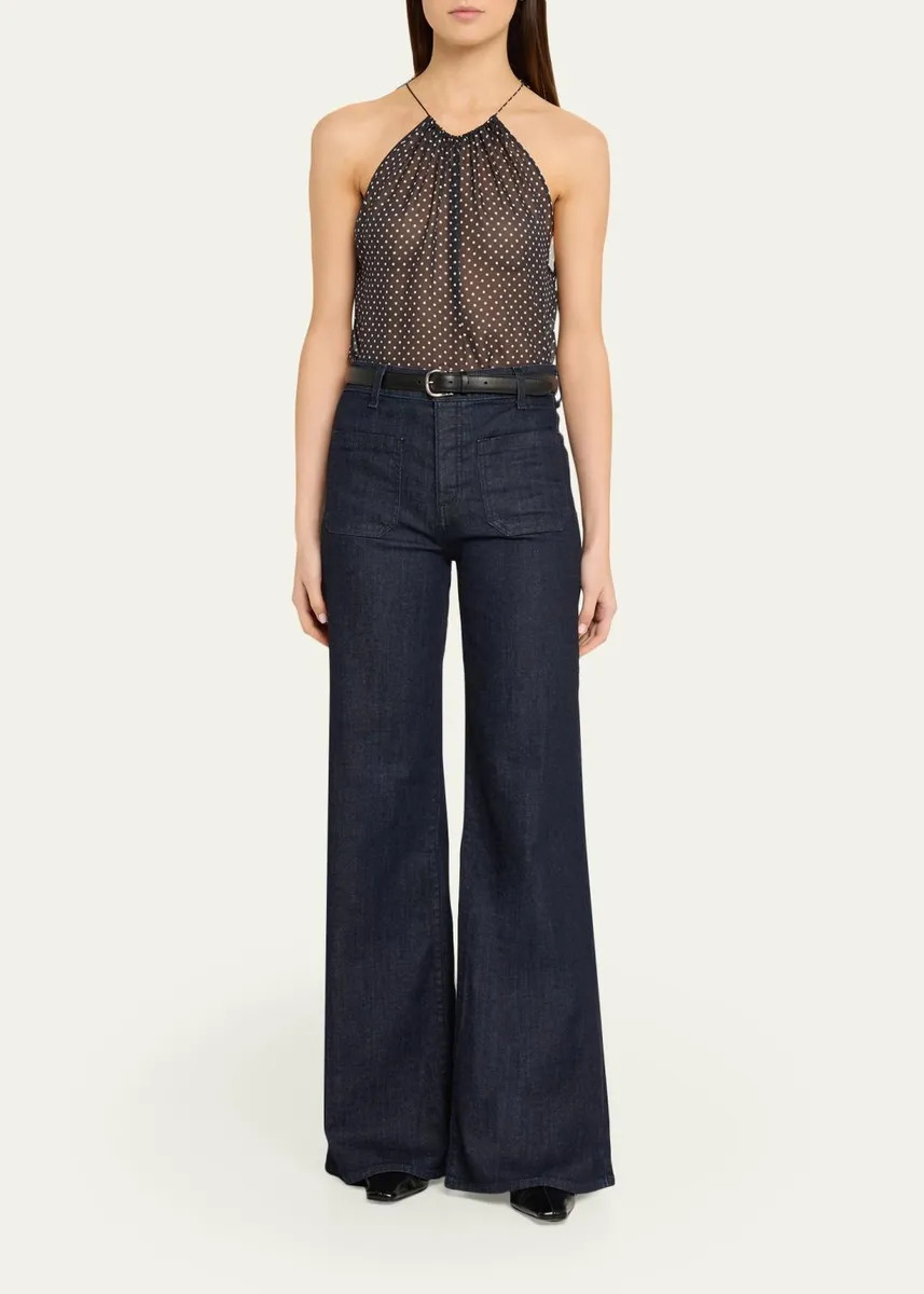 Nili Lotan Nikki Silk Polka Dot Halter Top | Thumbnail 2
