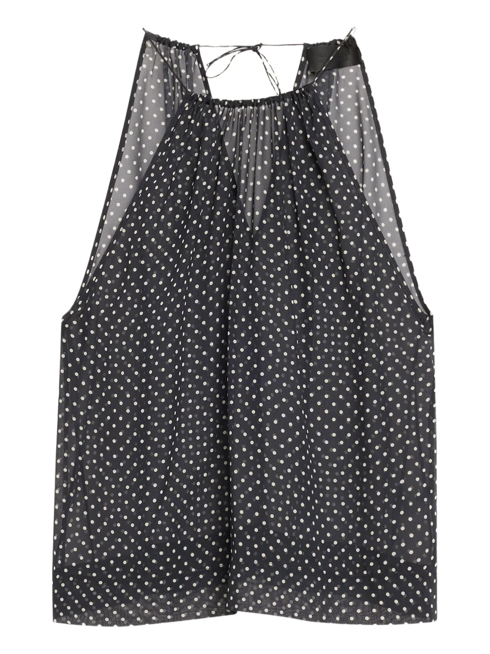 Nikki Silk Polka Dot Halter Top