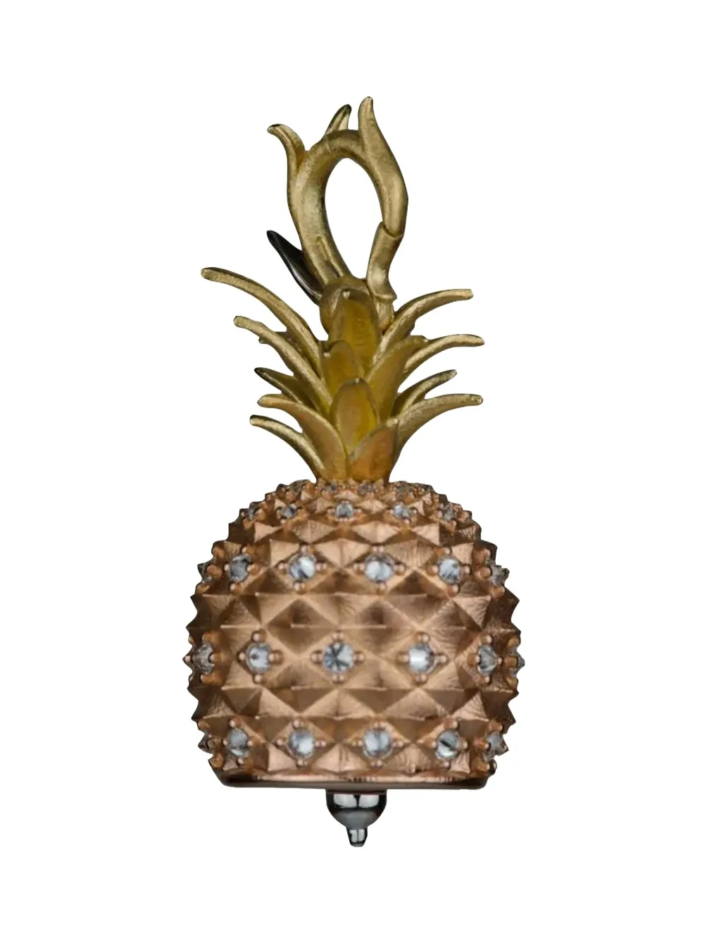 Paul Morelli 18K Two-Tone Gold Diamond Pineapple Meditation Bell, 0.85tcw