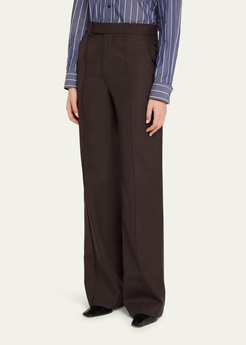 Nili Lotan Etoile Virgin Wool Relaxed-Leg Pants | Thumbnail 4