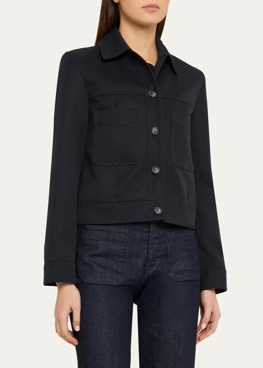 Nili Lotan Susannah Virgin Wool Cropped Jacket | Thumbnail 4 Nili Lotan Susannah Virgin Wool Cropped Jacket | Thumbnail 4