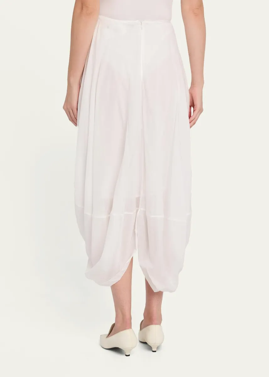 TOTEME Draped Cocoon Midi Skirt | Thumbnail 3