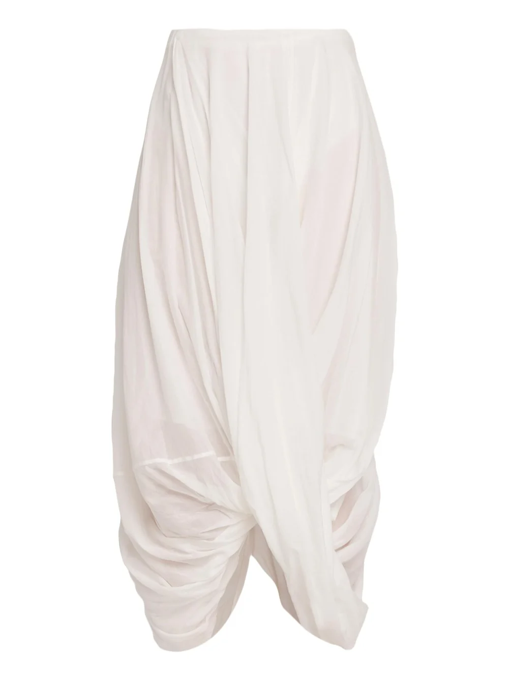 Draped Cocoon Midi Skirt