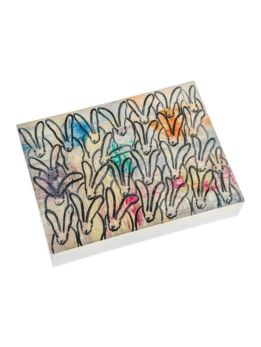 Ritzy Rabbits Lacquered Box, 12" x 16" Ritzy Rabbits Lacquered Box, 12" x 16"