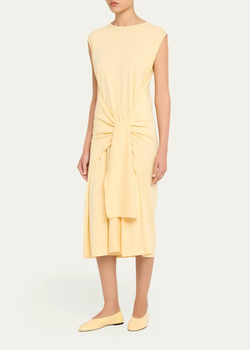 TOTEME Tie-Waist Jersey Dress | Thumbnail 4 TOTEME Tie-Waist Jersey Dress | Thumbnail 4