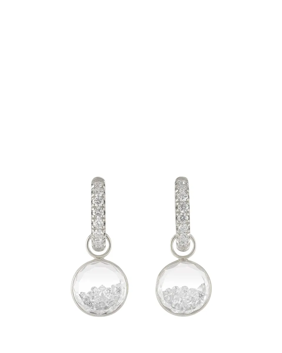 MORITZ GLIK 18K White Gold Core Gala Huggie Earrings with Diamonds | Thumbnail 2 MORITZ GLIK 18K White Gold Core Gala Huggie Earrings with Diamonds | Thumbnail 2