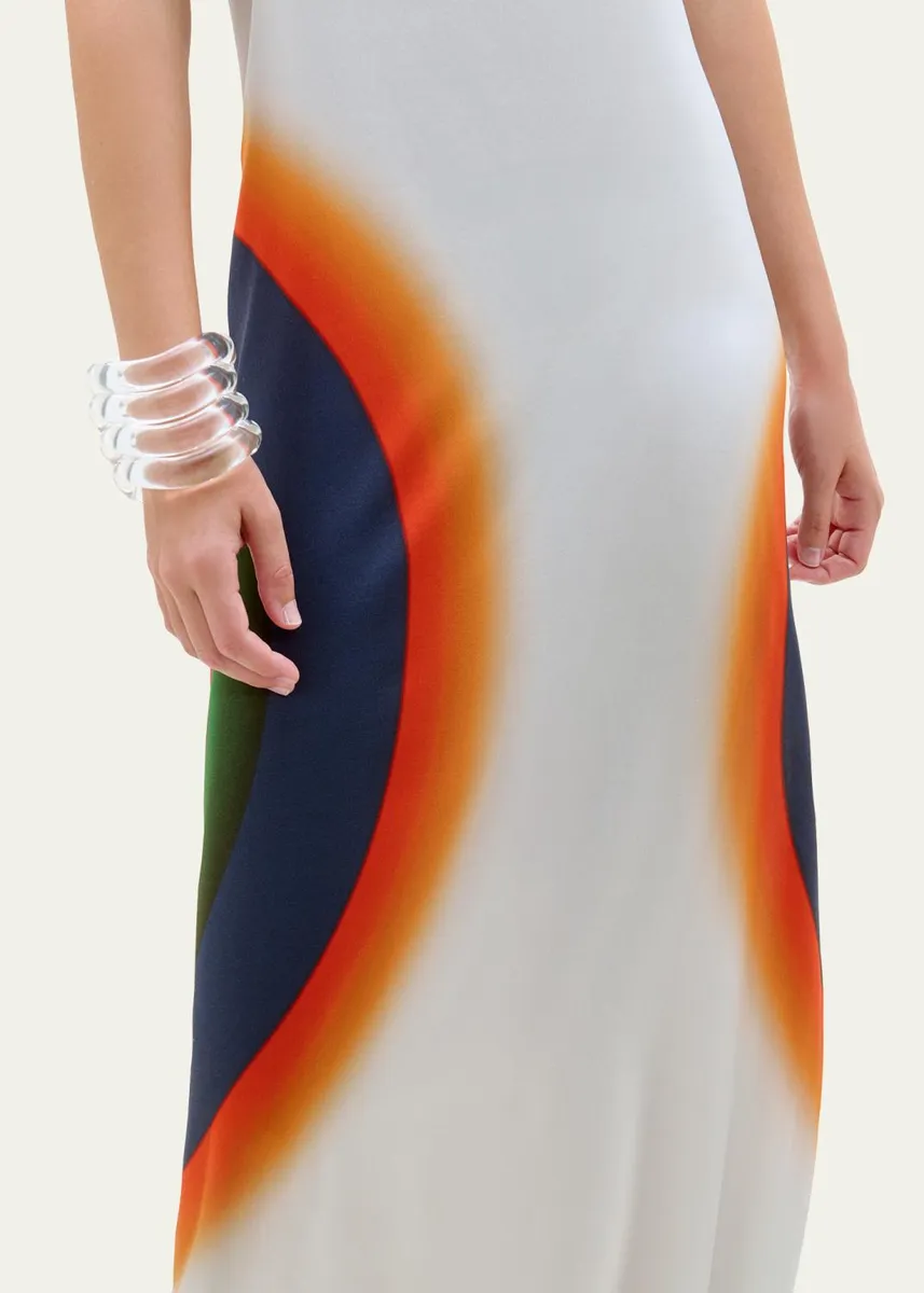 Silvia Tcherassi Bahiana Strapless Abstract-Print Silk Maxi Dress | Thumbnail 4