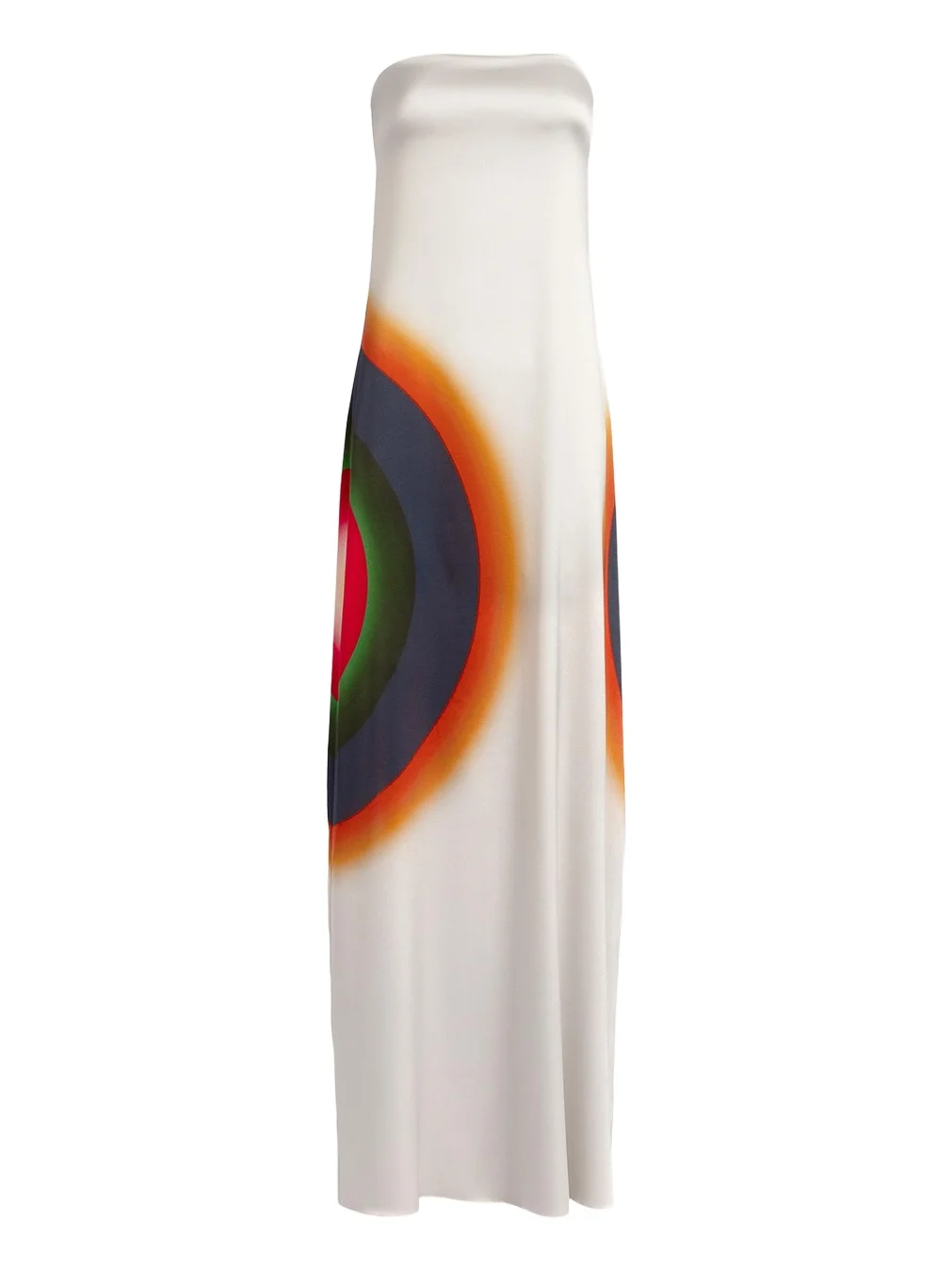 Silvia Tcherassi Bahiana Strapless Abstract-Print Silk Maxi Dress