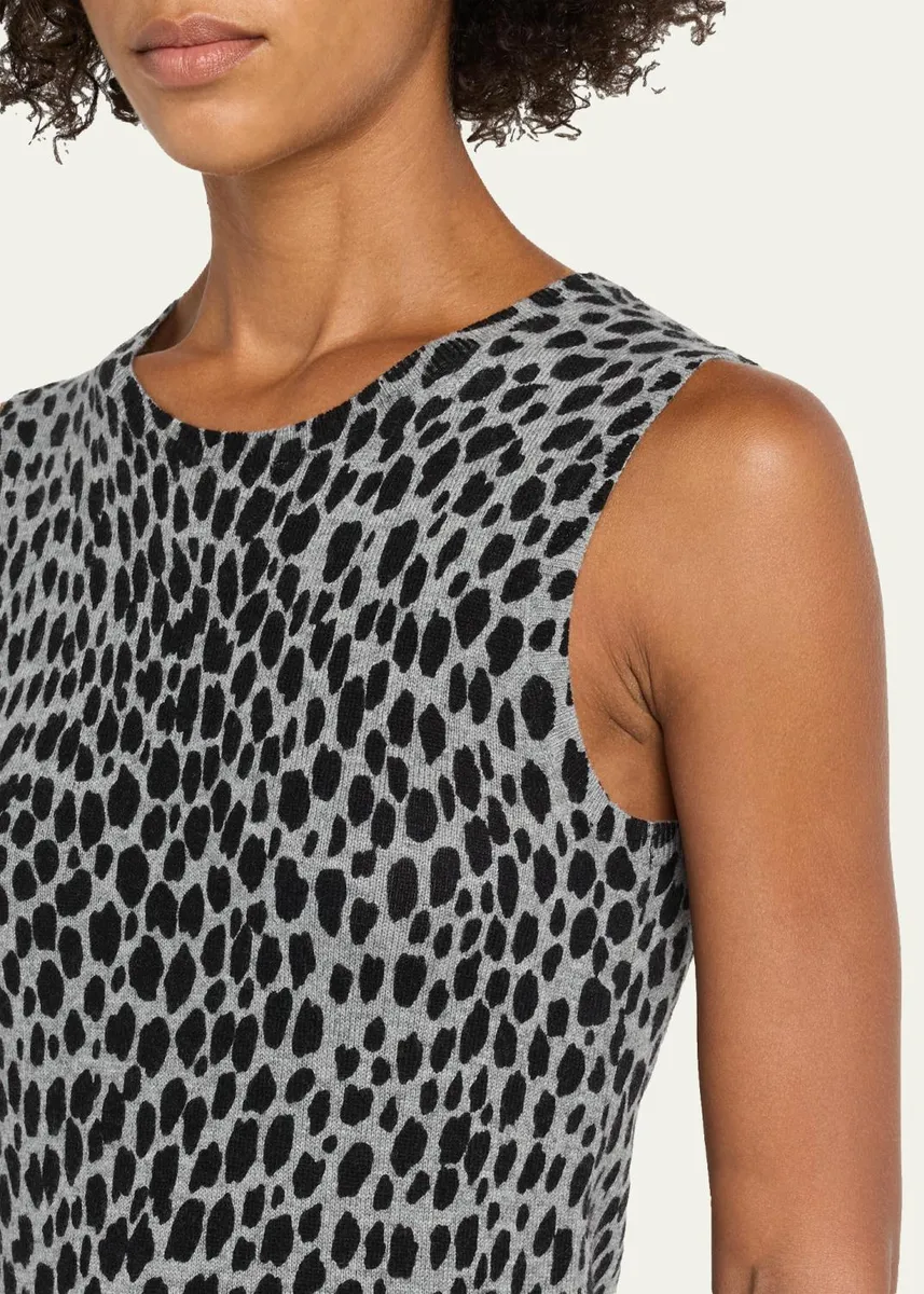 Nili Lotan Nessa Cheetah Cashmere Sweater Tank | Thumbnail 5