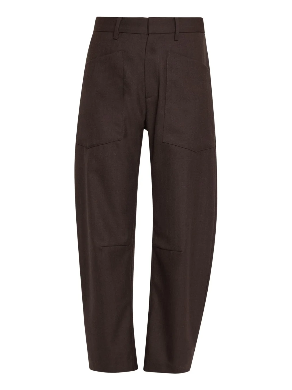 Shon Virgin Wool Barrel-Leg Pants Shon Virgin Wool Barrel-Leg Pants