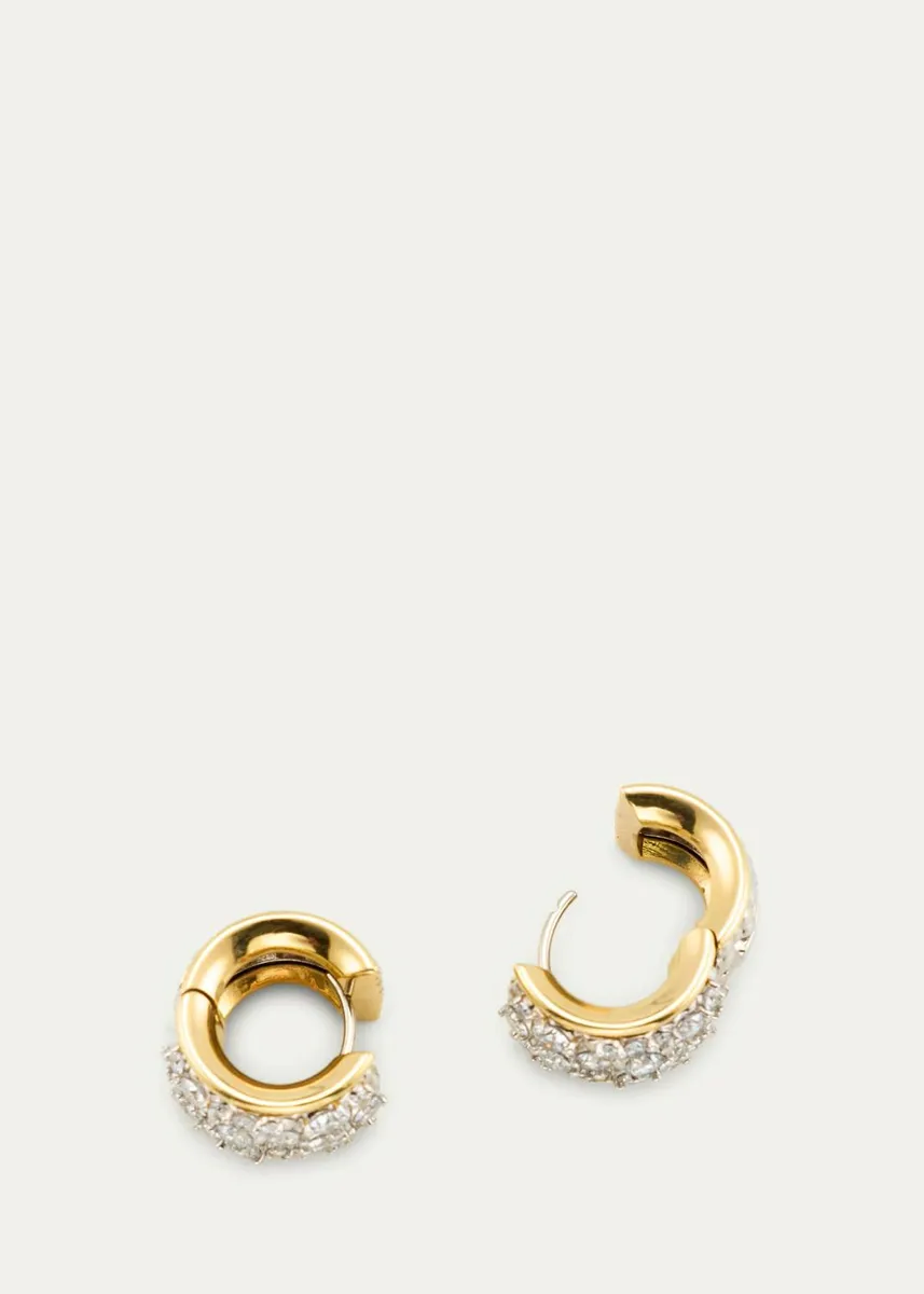 Paul Morelli 18K Two-Tone Gold Diamond Hoop Earrings, Large | Thumbnail 4 Paul Morelli 18K Two-Tone Gold Diamond Hoop Earrings, Large | Thumbnail 4