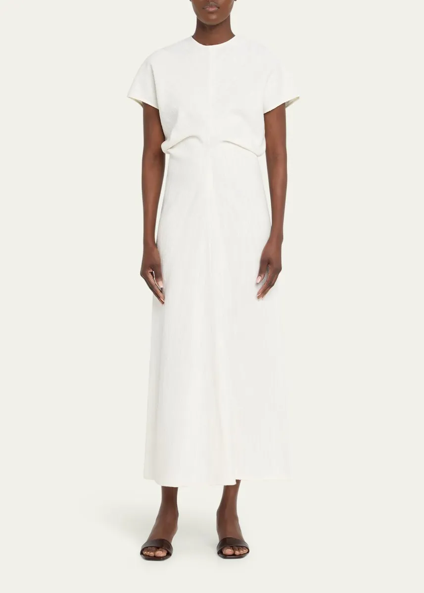 TOTEME Slouch Waist Short Sleeve Dress | Thumbnail 2
